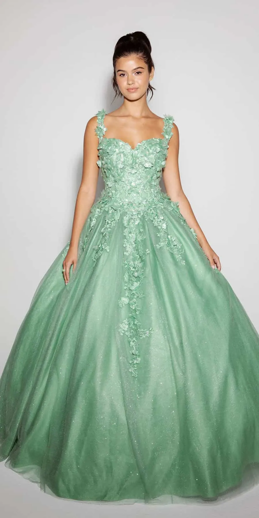 Eureka Fashion EK1004 Long Formal A-Line Ball Gown with Detachable Back Bow