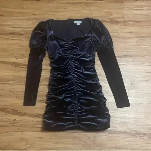 Finders Women’s Rouched Dress Balloon Sleeve Mini Dress