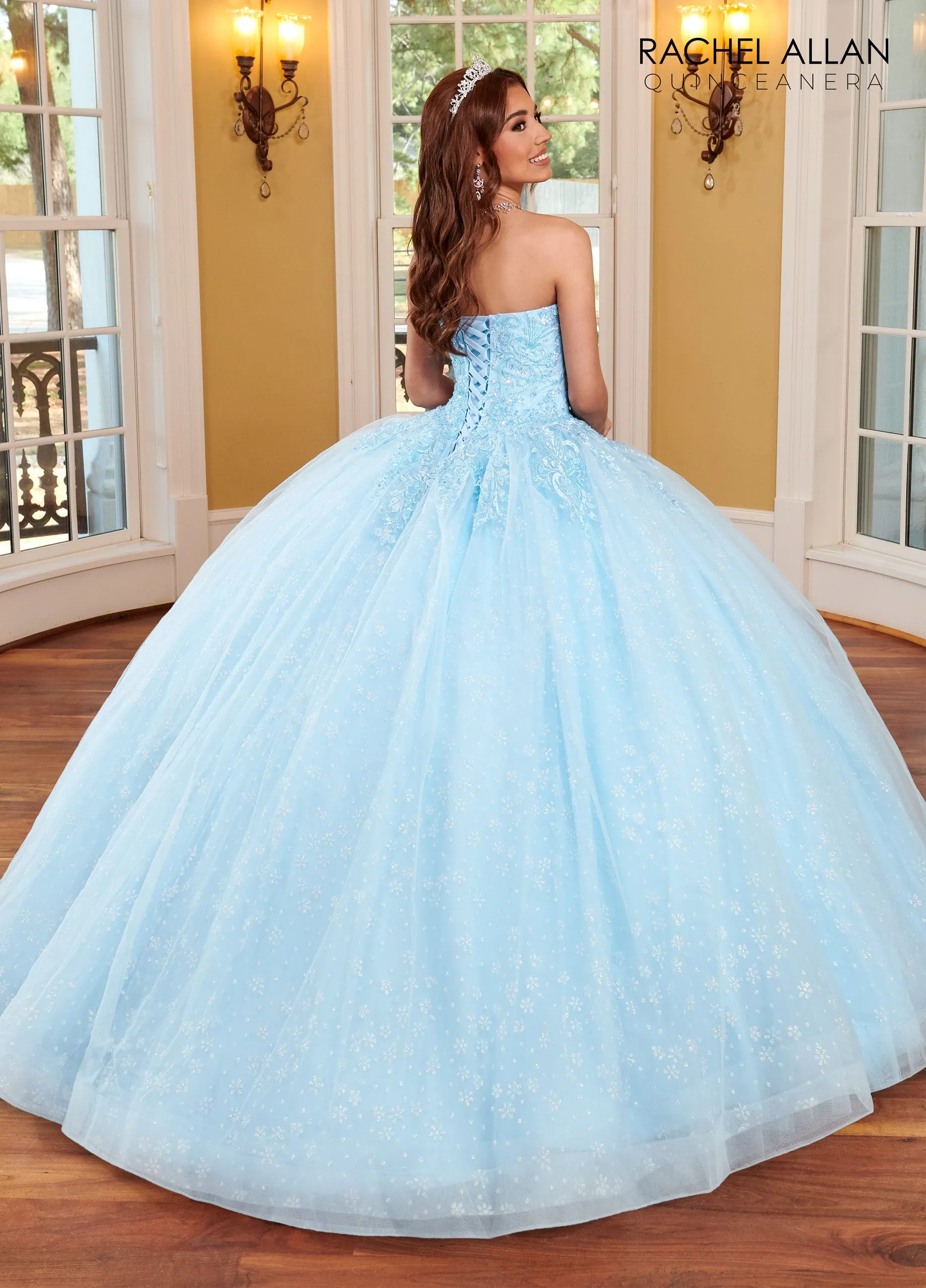 Floral Glitter Ballgown