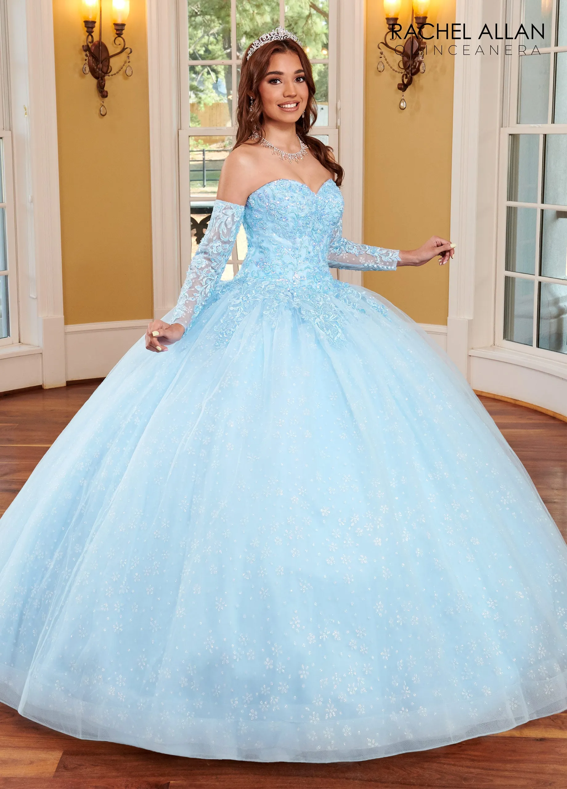 Floral Glitter Ballgown