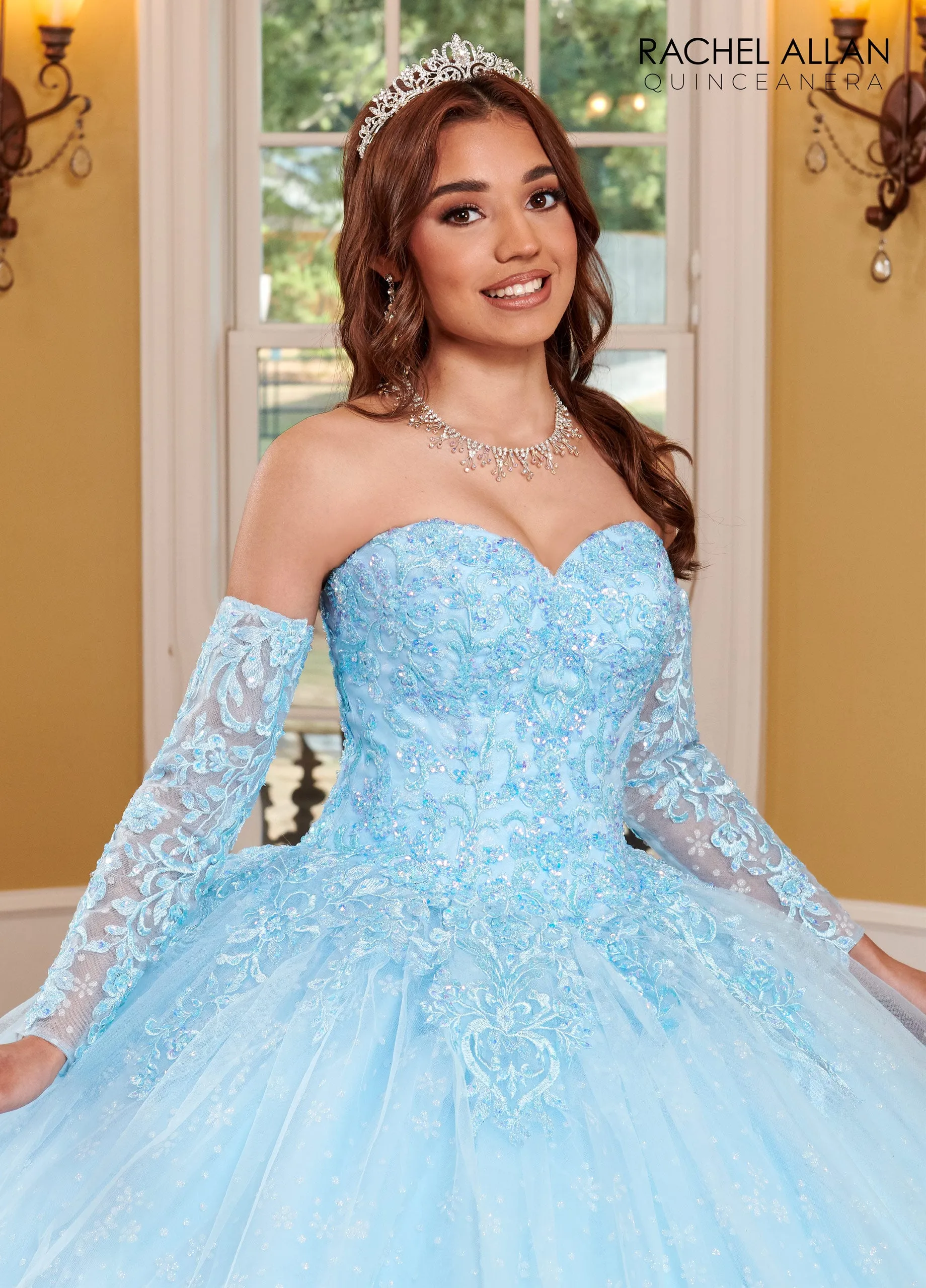 Floral Glitter Ballgown