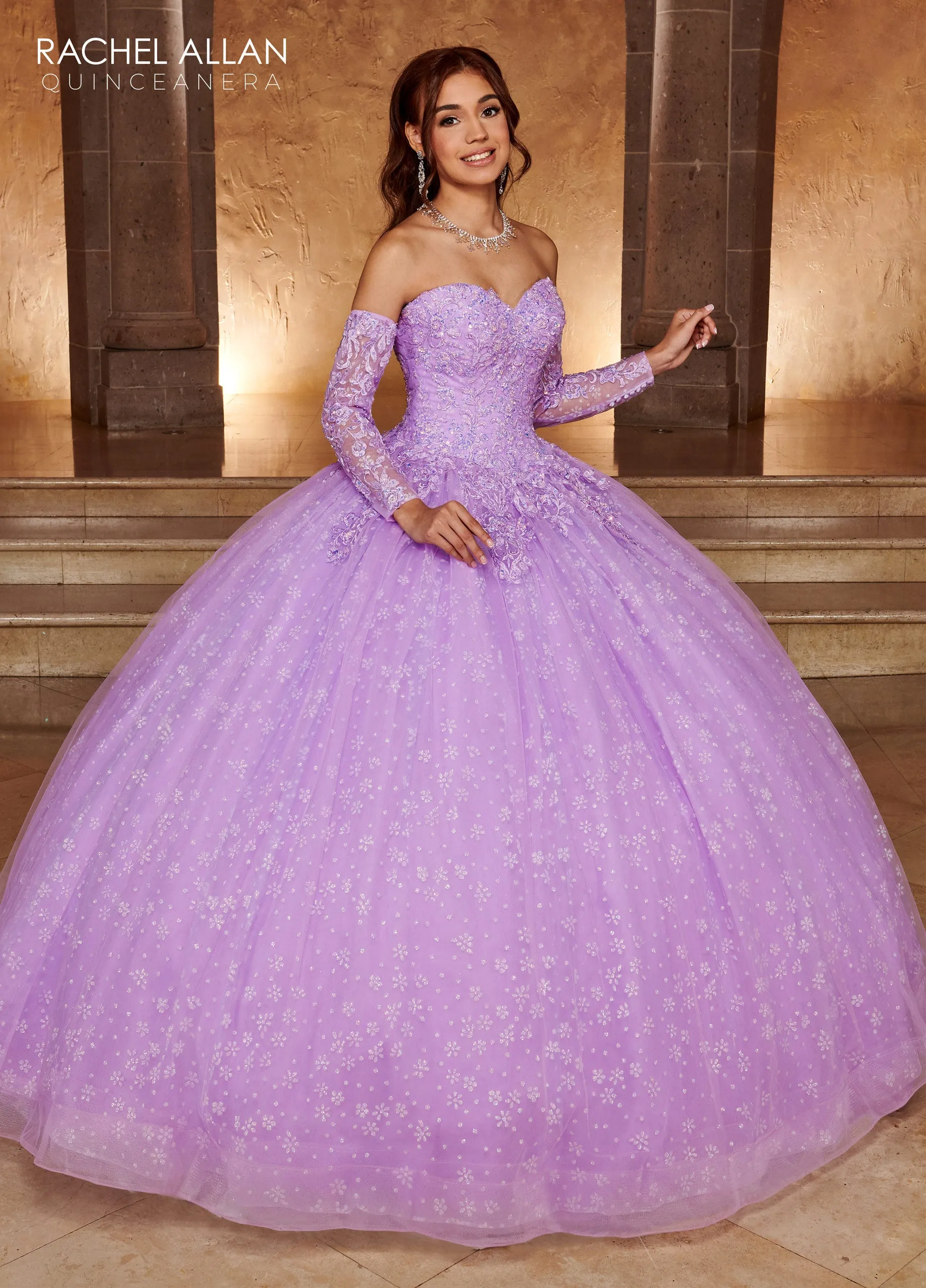 Floral Glitter Ballgown