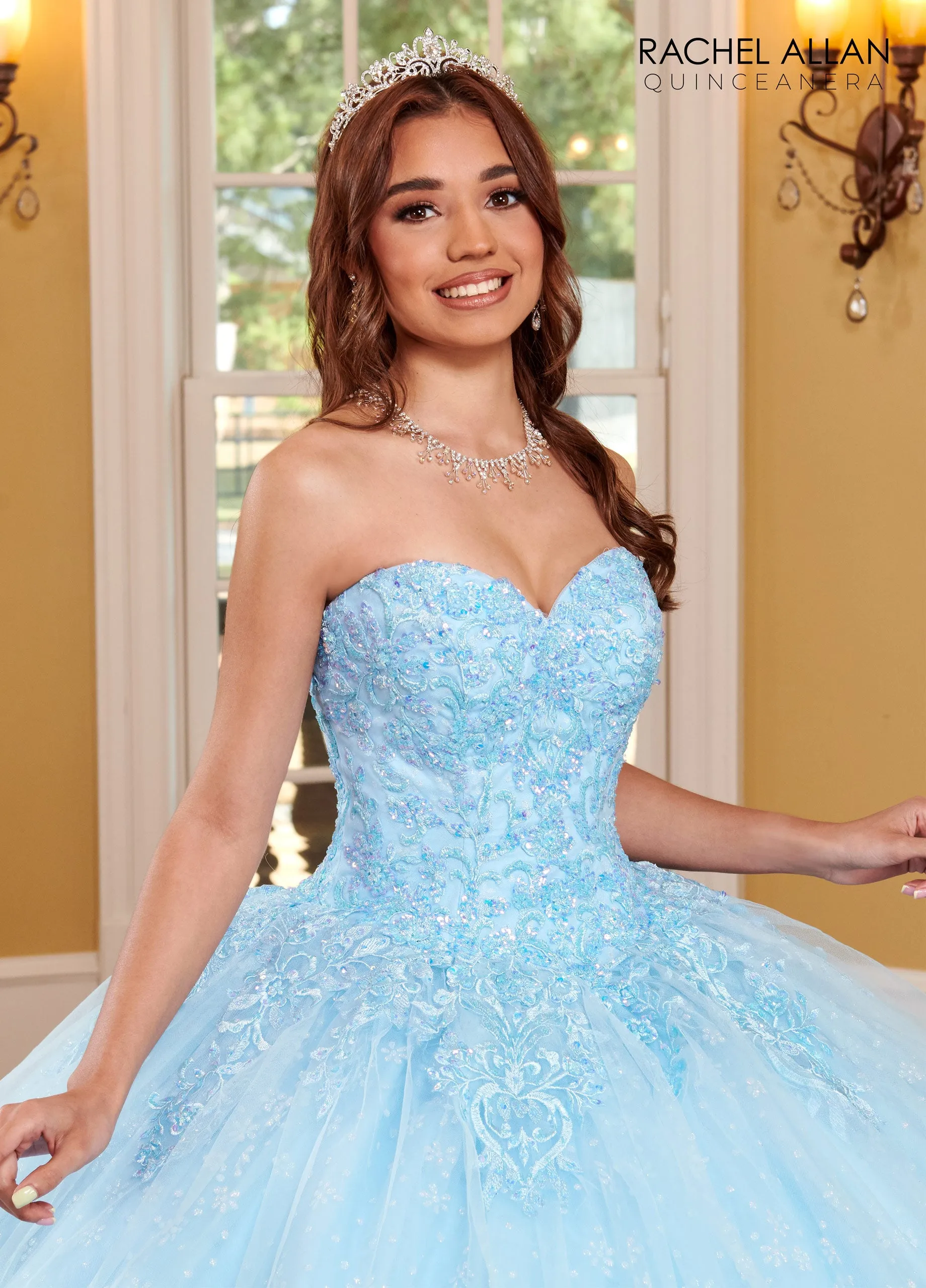 Floral Glitter Ballgown