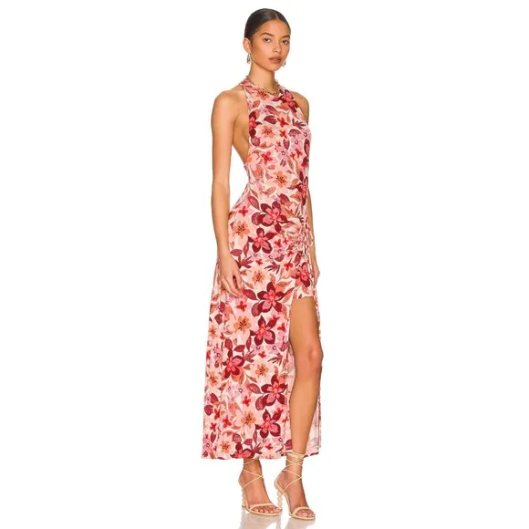 Free People Mimi Printed Maxi Dress in Light Combo Large