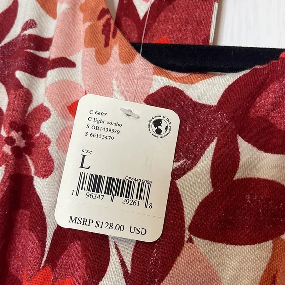 Free People Mimi Printed Maxi Dress in Light Combo Large