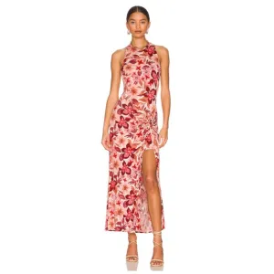 Free People Mimi Printed Maxi Dress in Light Combo Large