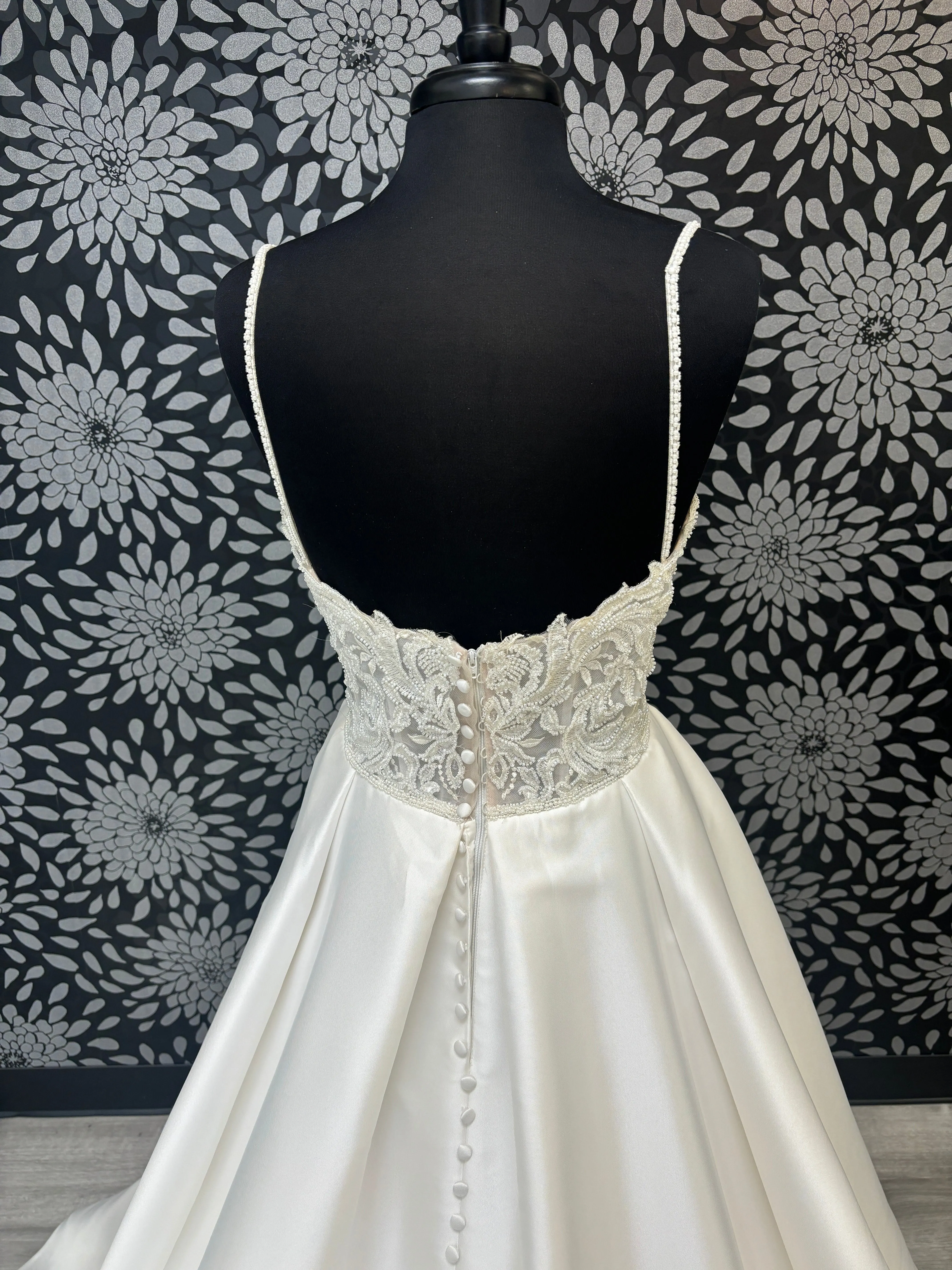 Full Ballgown Wedding Dress with Embroidered Bodice