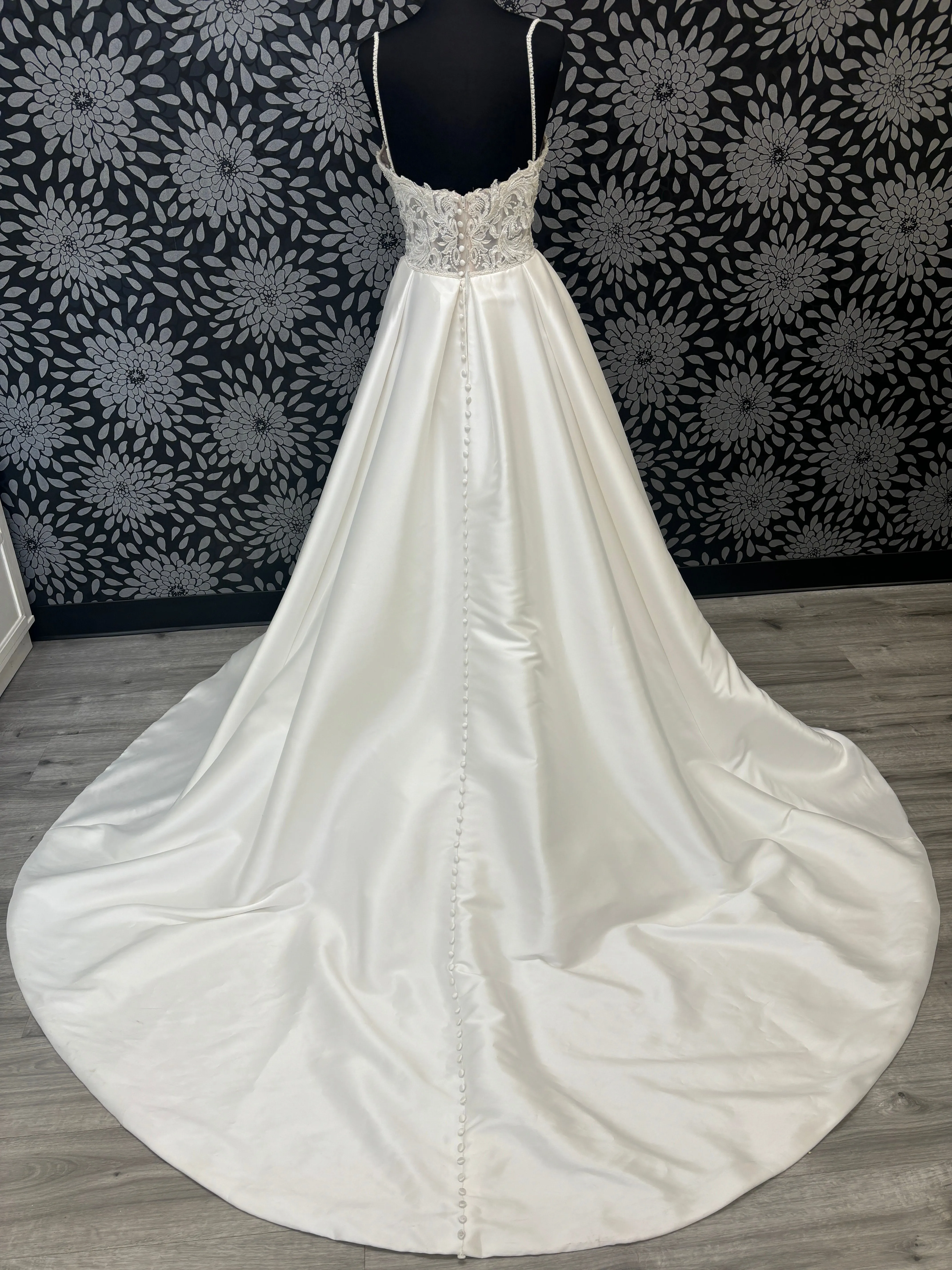 Full Ballgown Wedding Dress with Embroidered Bodice
