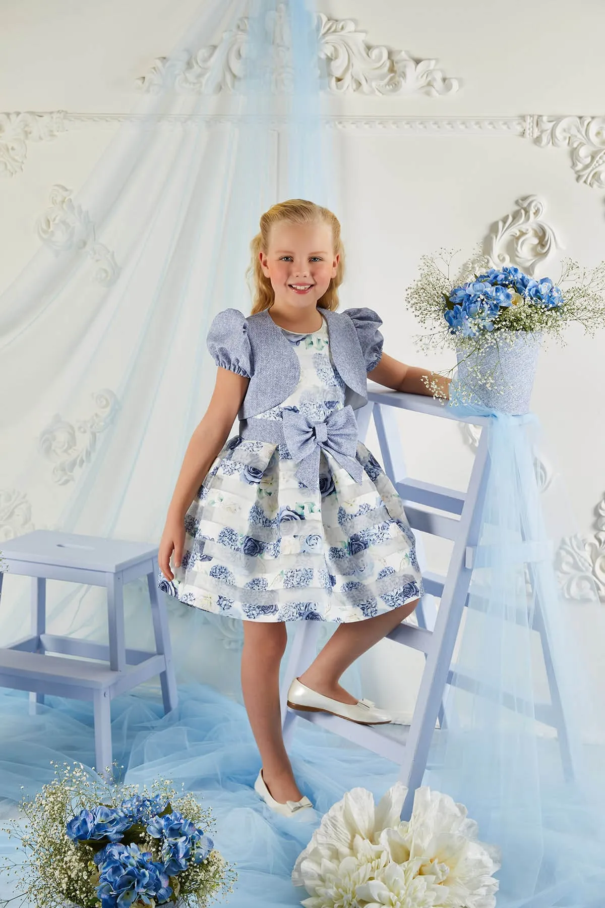 Girls Semi-Formal Dress Outfit with Bolero