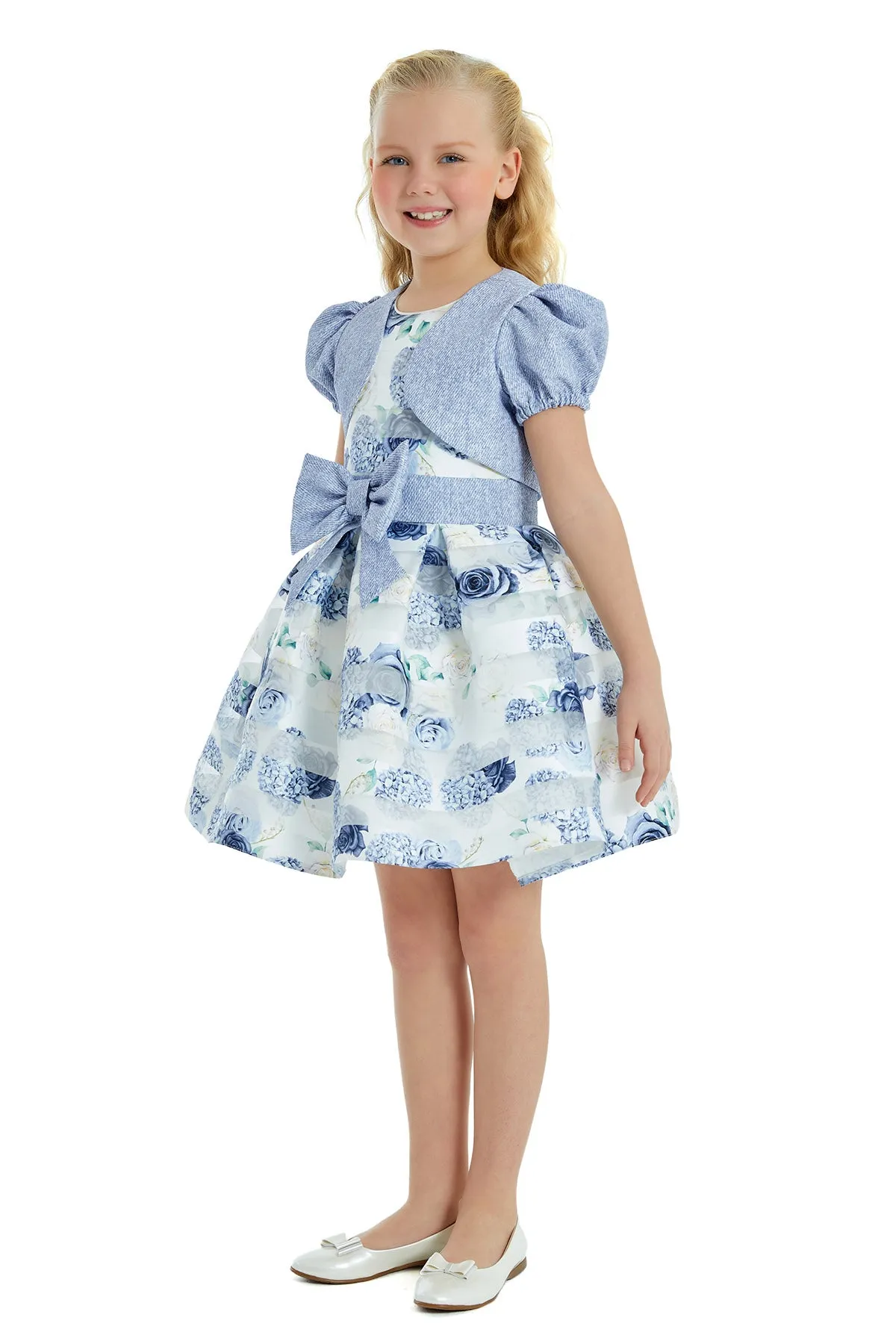 Girls Semi-Formal Dress Outfit with Bolero