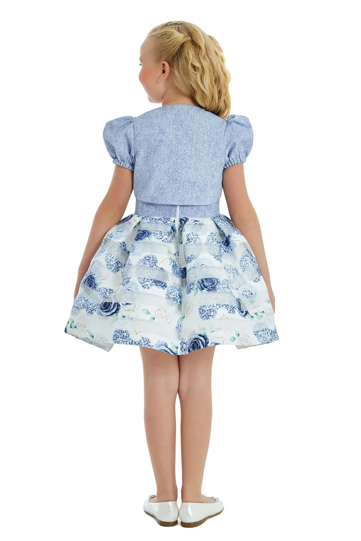 Girls Semi-Formal Dress Outfit with Bolero