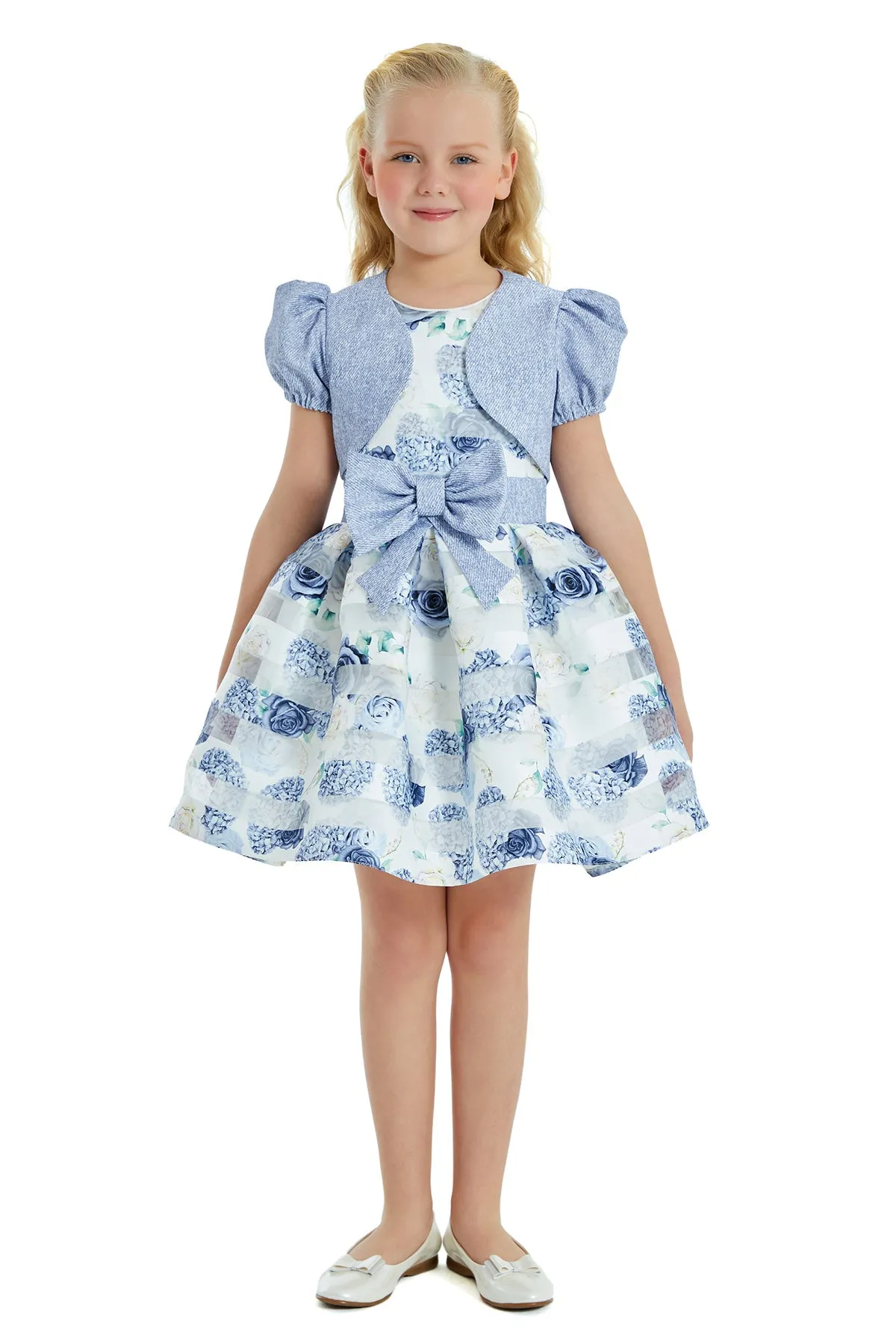 Girls Semi-Formal Dress Outfit with Bolero