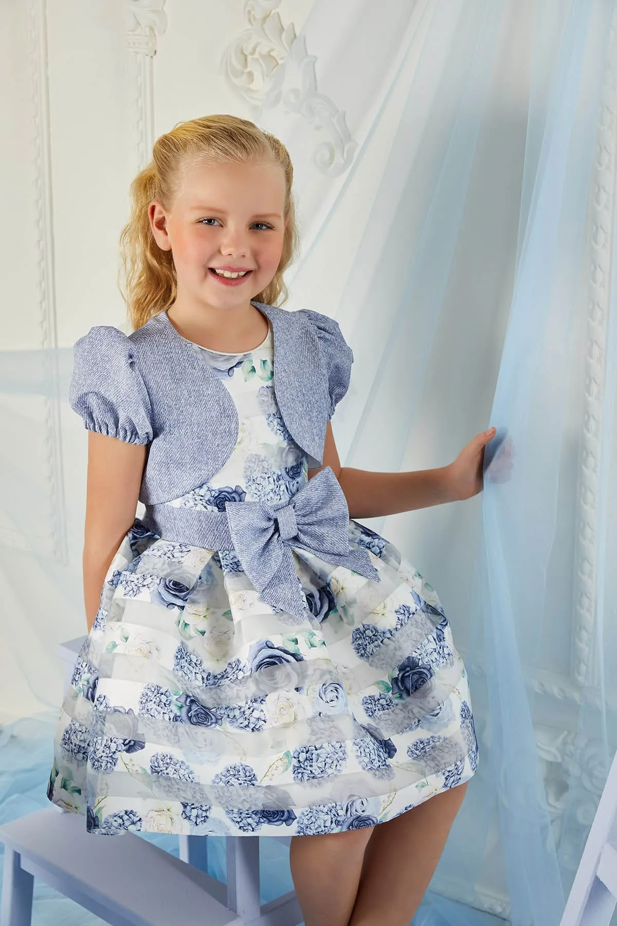 Girls Semi-Formal Dress Outfit with Bolero