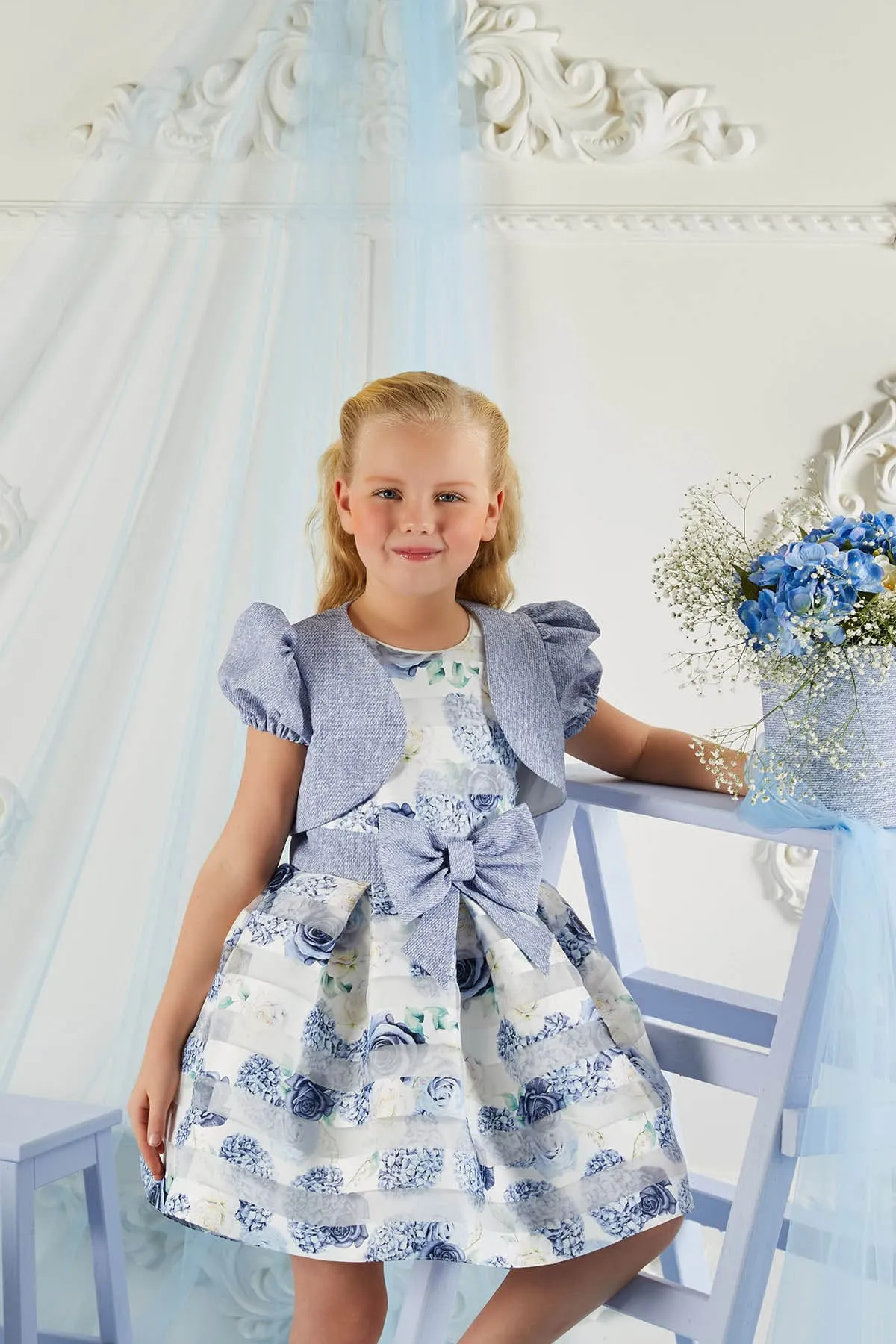 Girls Semi-Formal Dress Outfit with Bolero