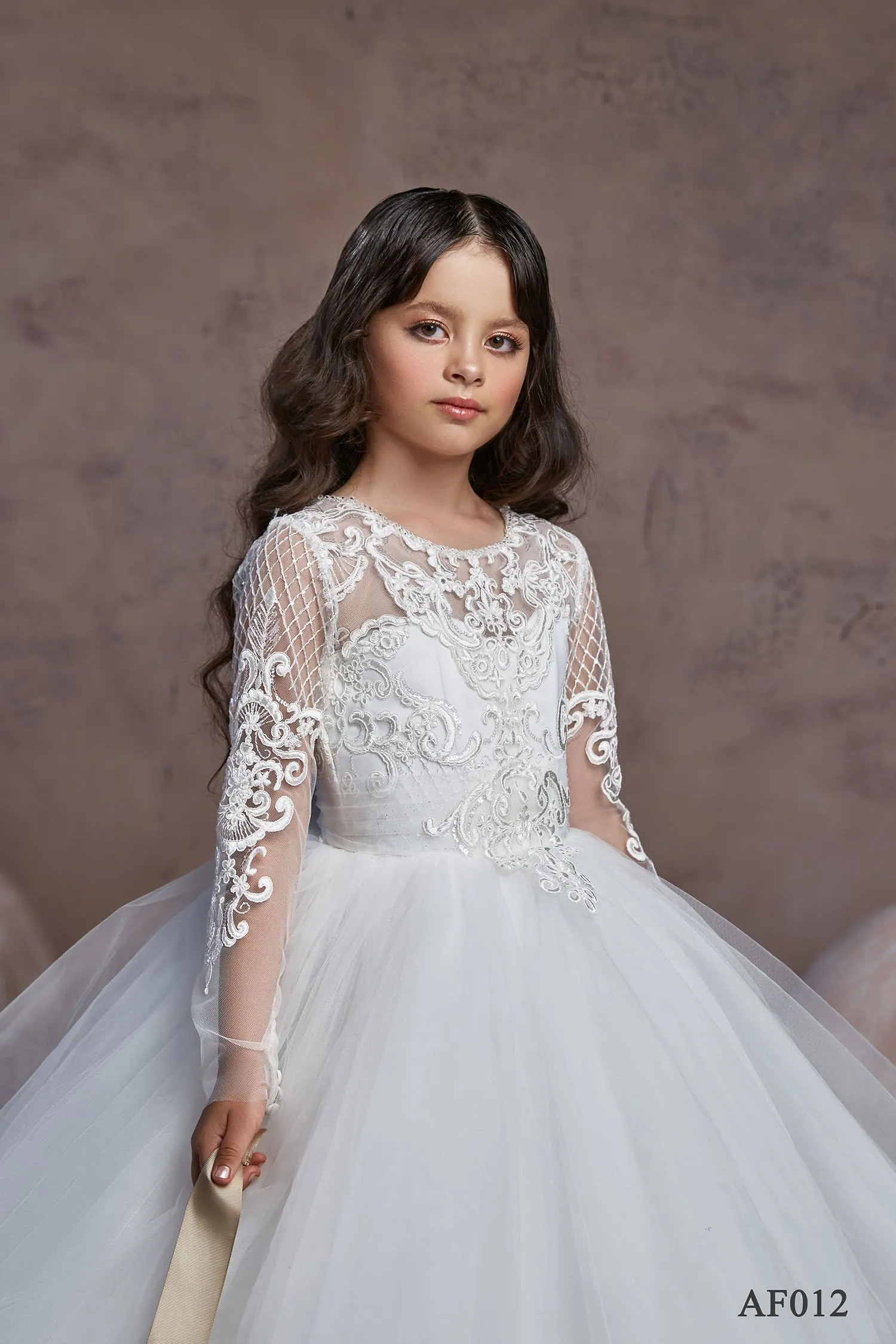 Girls Waterfall Layered Ballgown