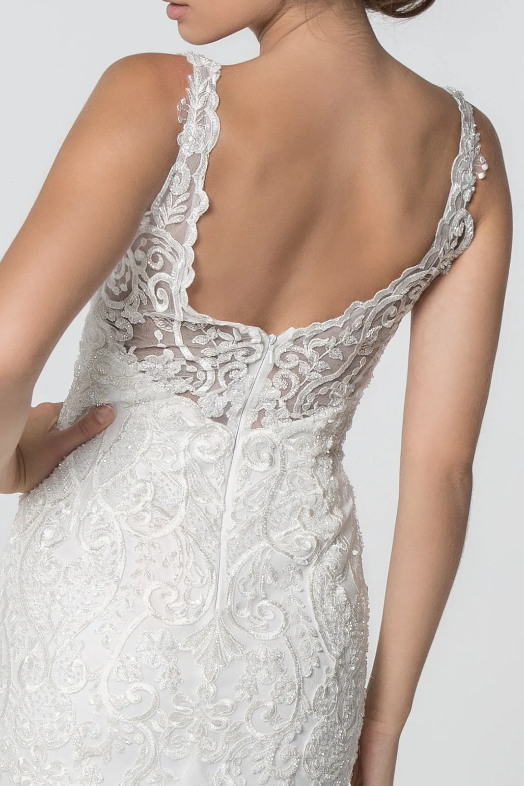 Gracie Wedding Dress Mermaid Tulle Bottom Bridal Gown 2602815TKR-Ivory