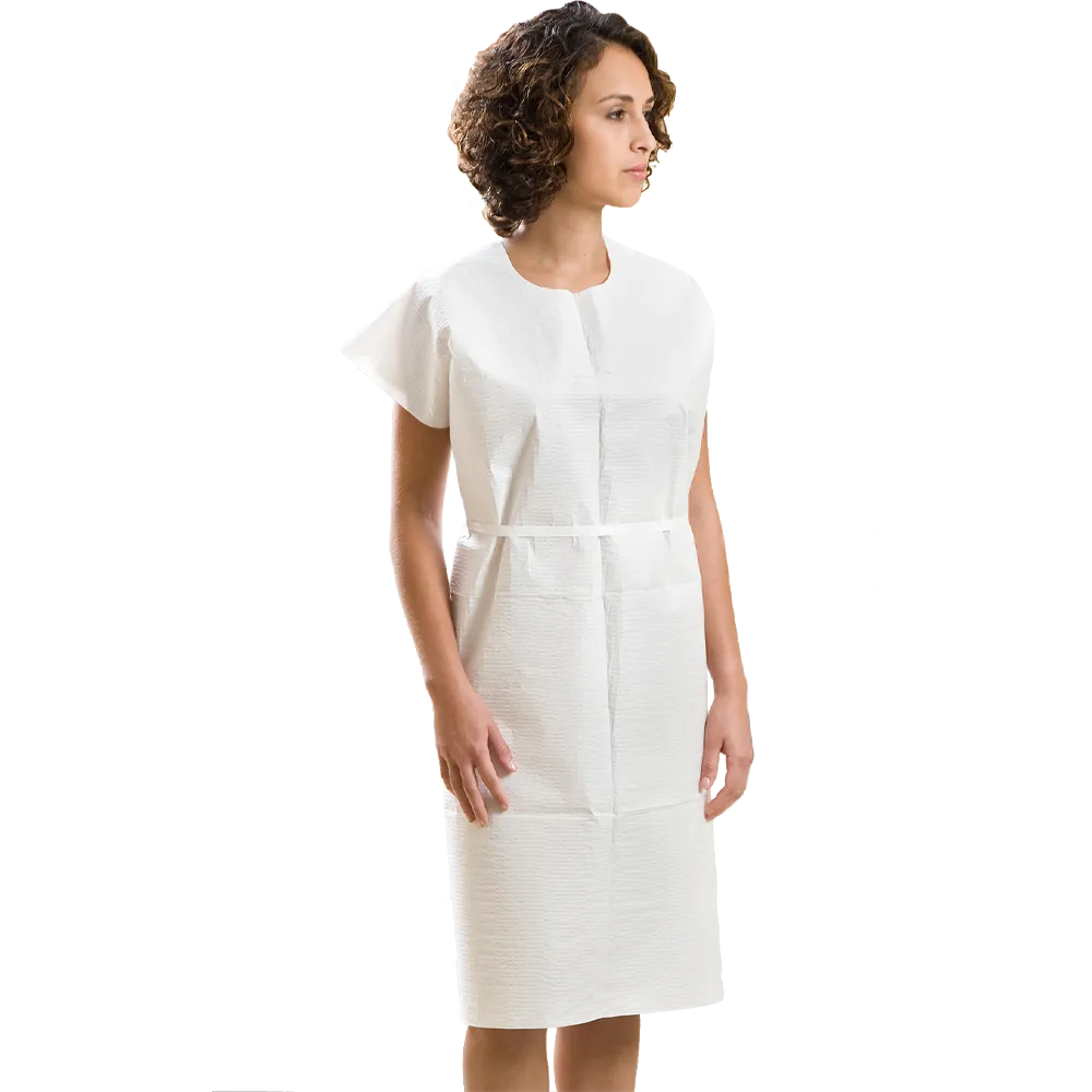 Graham Professional Exam Gown, Blue | 30″ x 42″, 3 Ply | 50 per Case