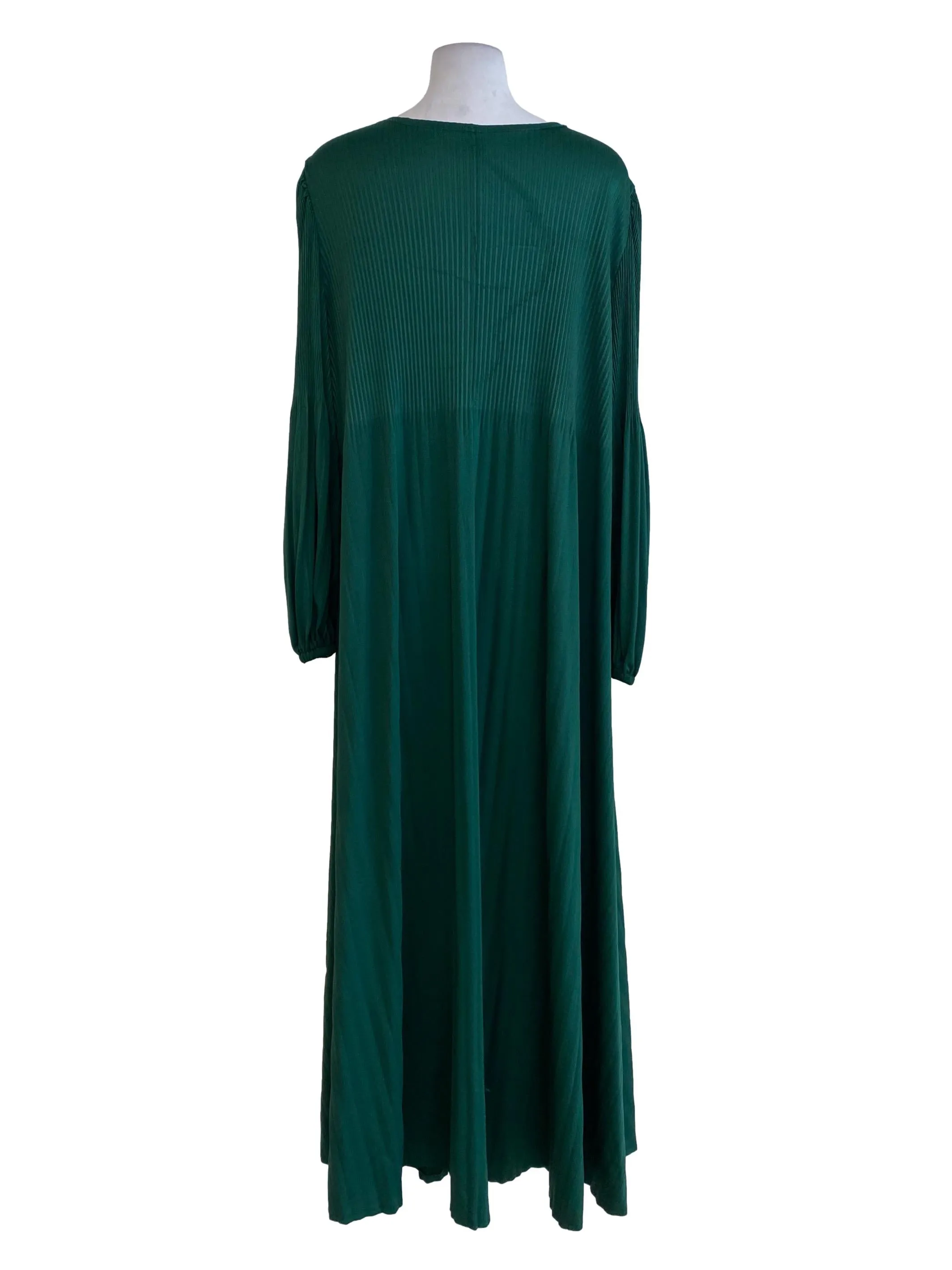 Green Pleated Dress