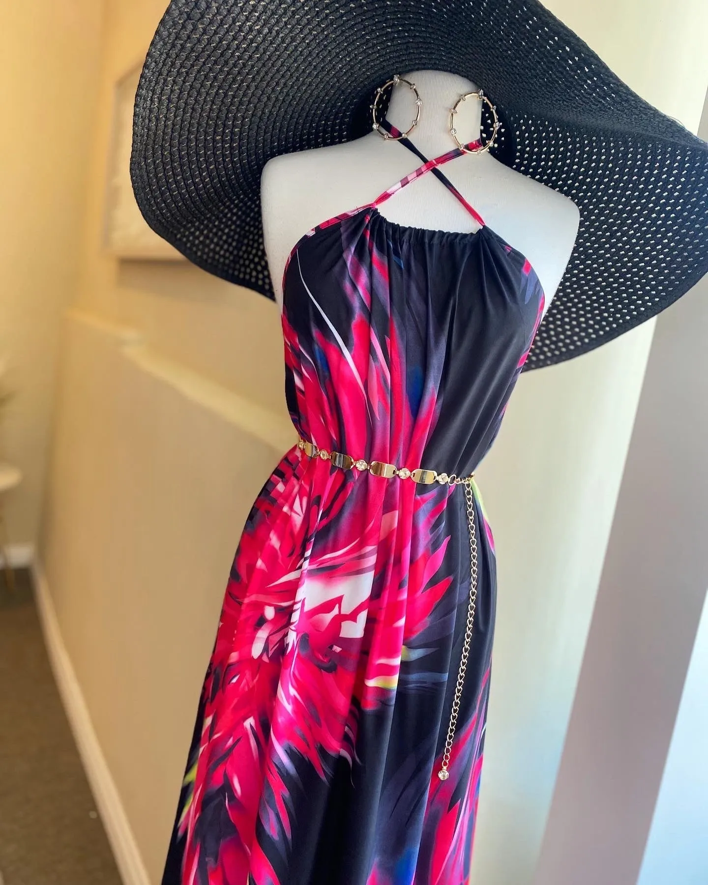 Halter Floral Dress