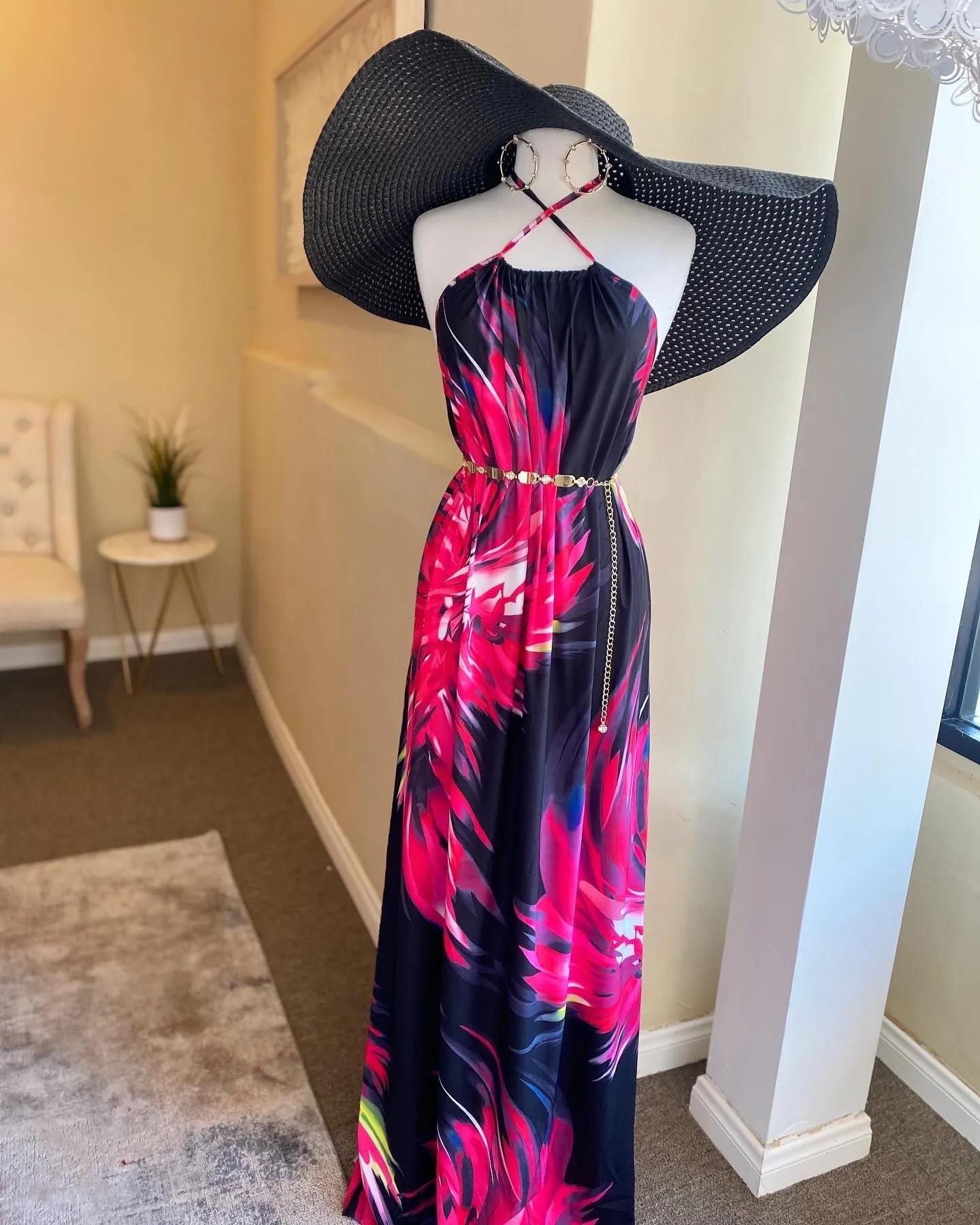 Halter Floral Dress