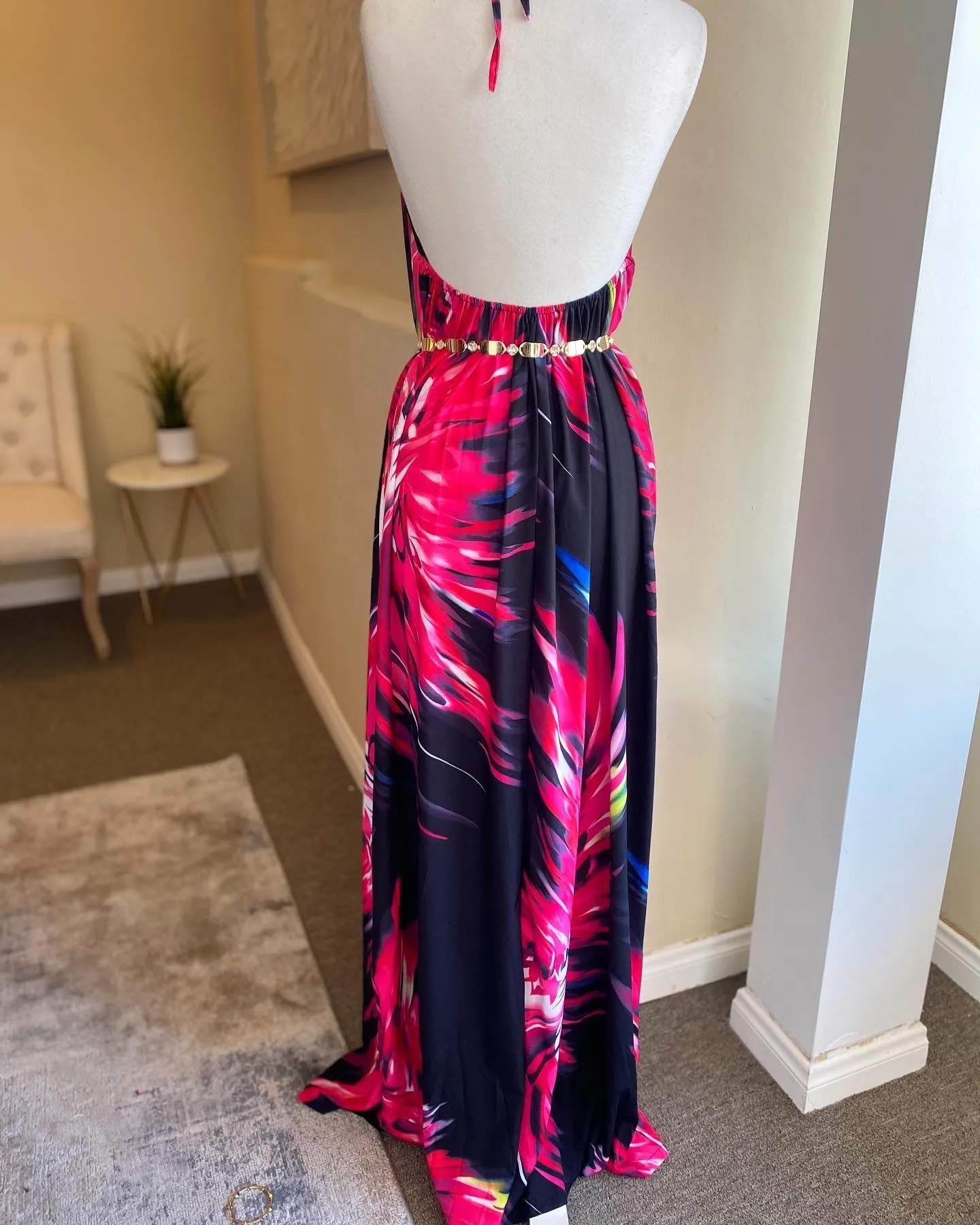 Halter Floral Dress