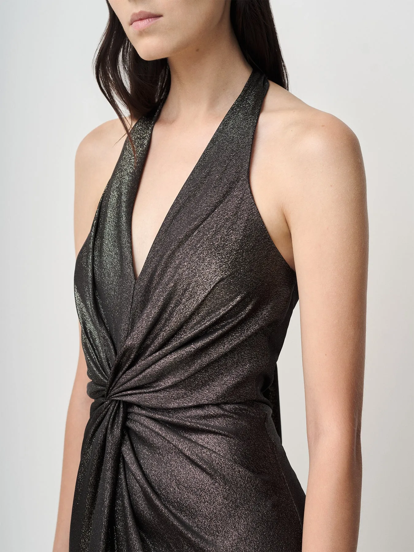 Halter Gown with Shawl