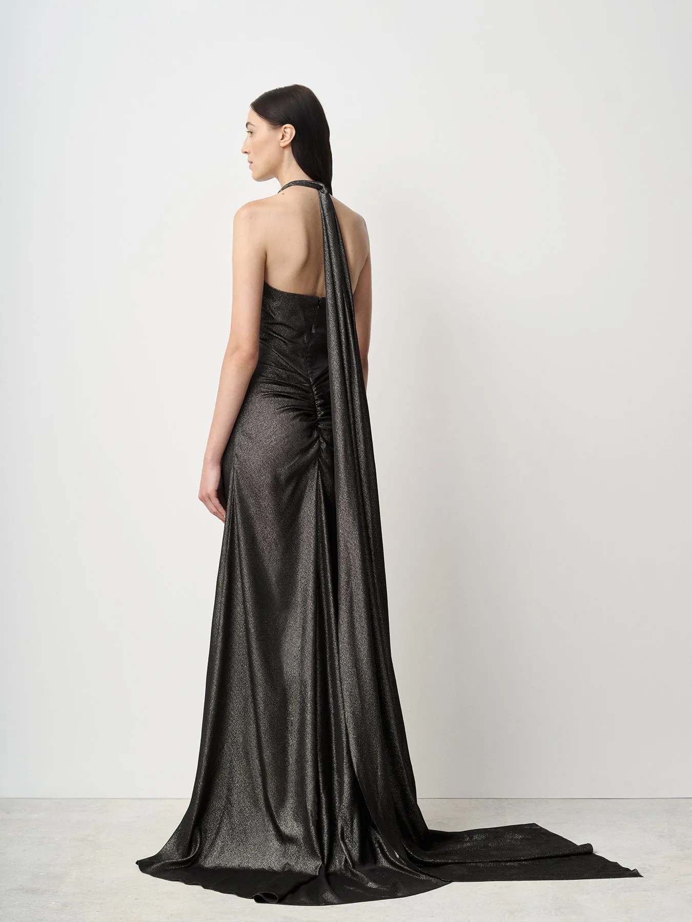 Halter Gown with Shawl