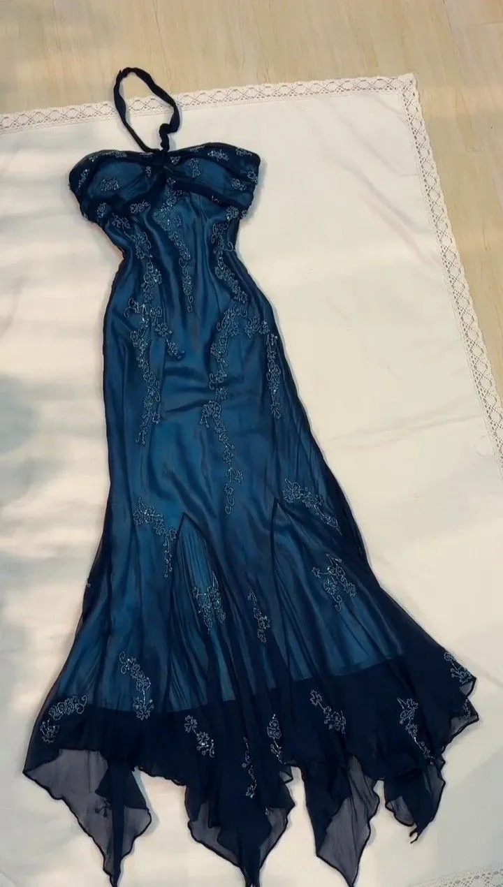 Halter Long Prom Party Dress Evening Gown       fg6706