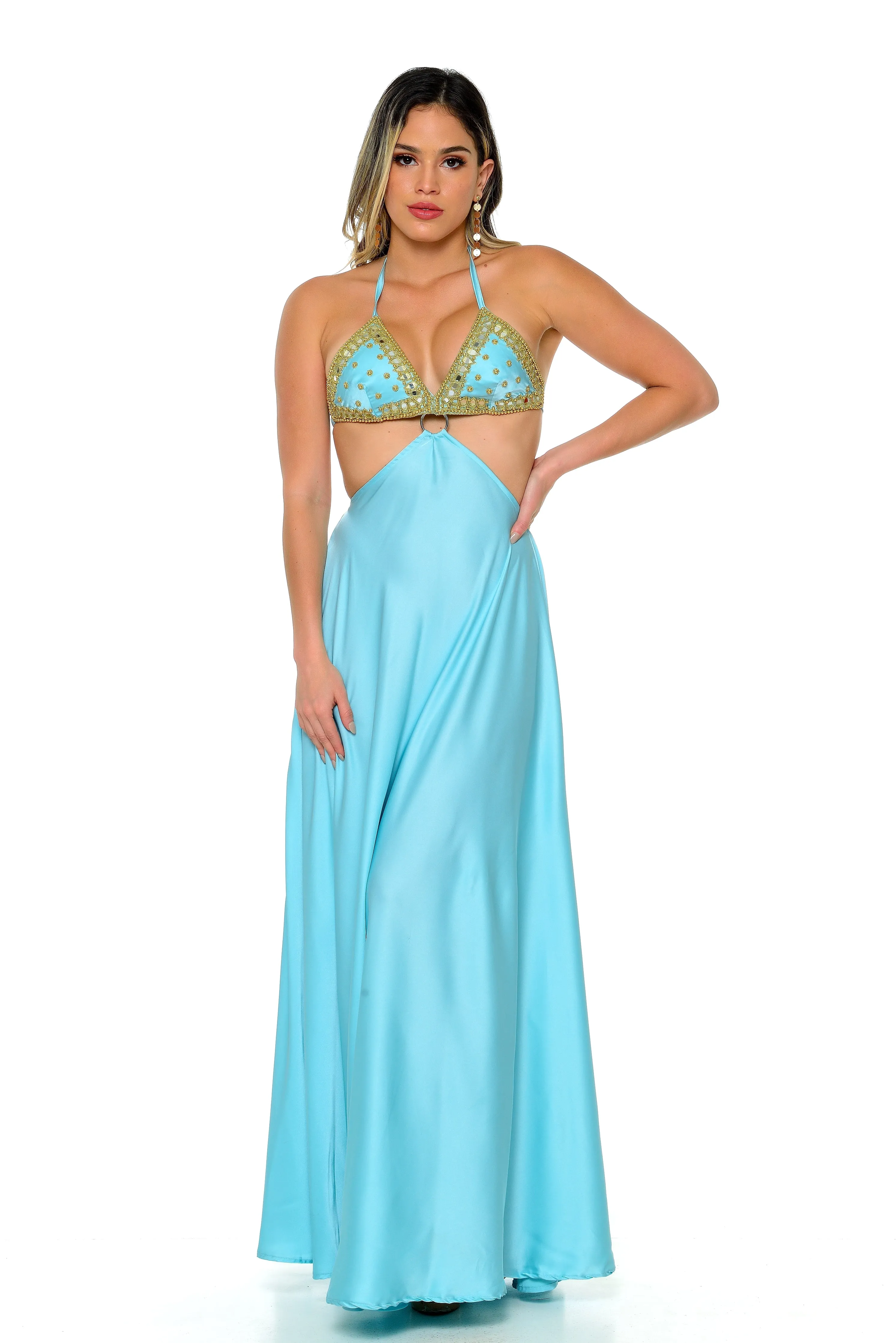 Heslyn Halter Maxi Dress