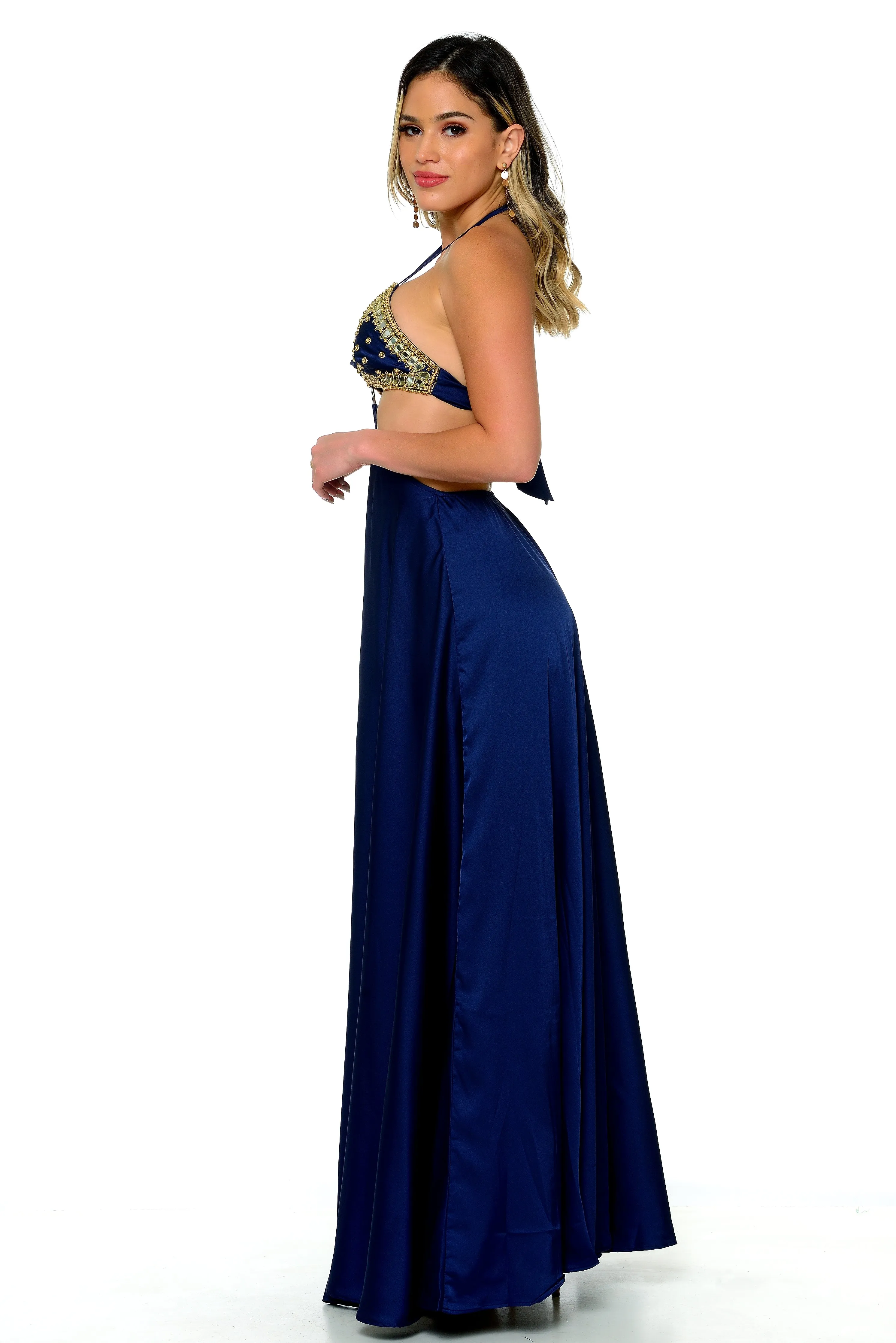 Heslyn Halter Maxi Dress