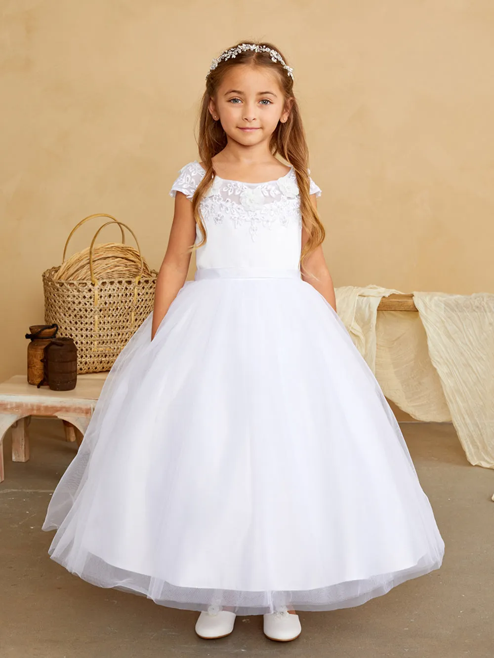 Illusion Boat Neckline Dress 5842