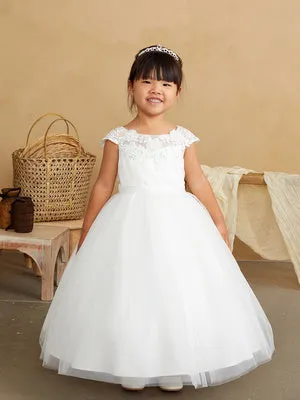 Illusion Boat Neckline Dress 5842