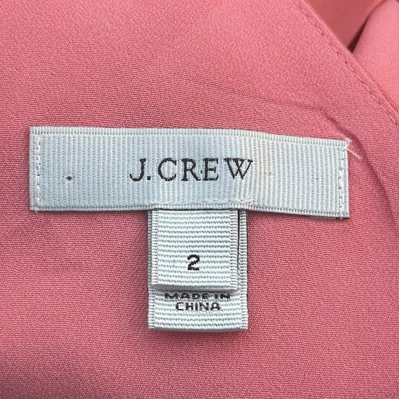 J. Crew 100% Dupioni Silk Swoop Cocktail Formal Shift Dress Peach Size 2