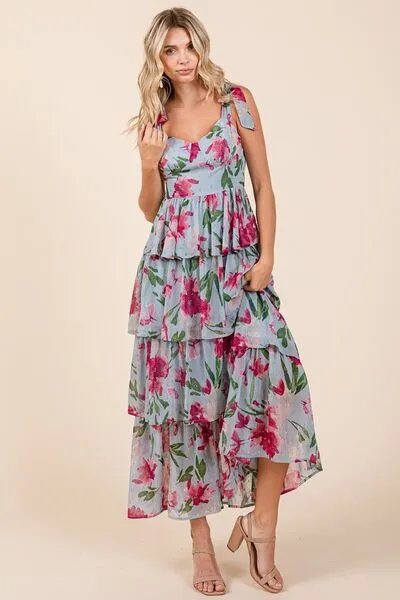 Jayden Floral Maxi Dress - Blue