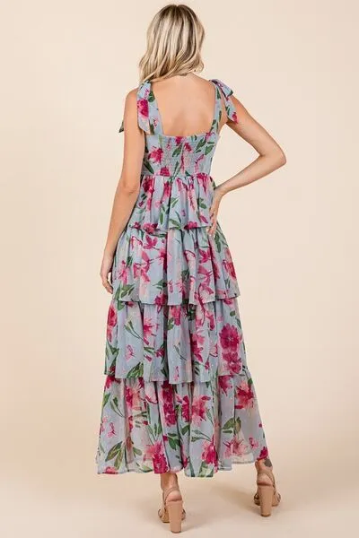 Jayden Floral Maxi Dress - Blue