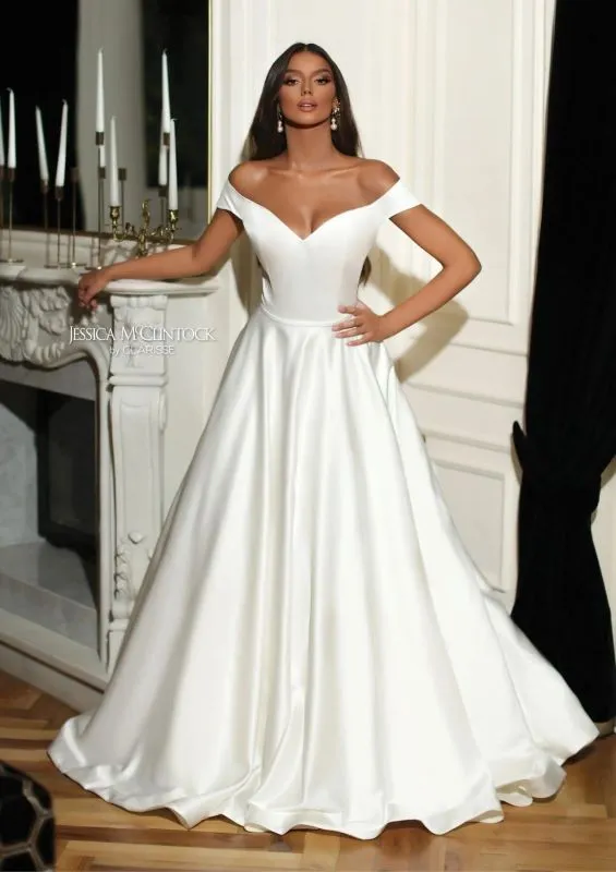 Jessica McClintock Size 18 700275 Ivory Gown