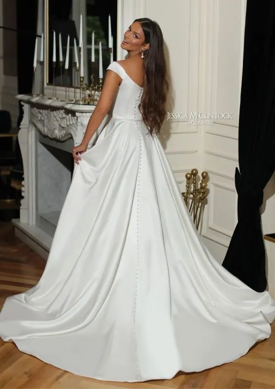 Jessica McClintock Size 18 700275 Ivory Gown