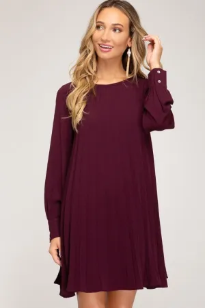Jillian Pleated Swing Dress