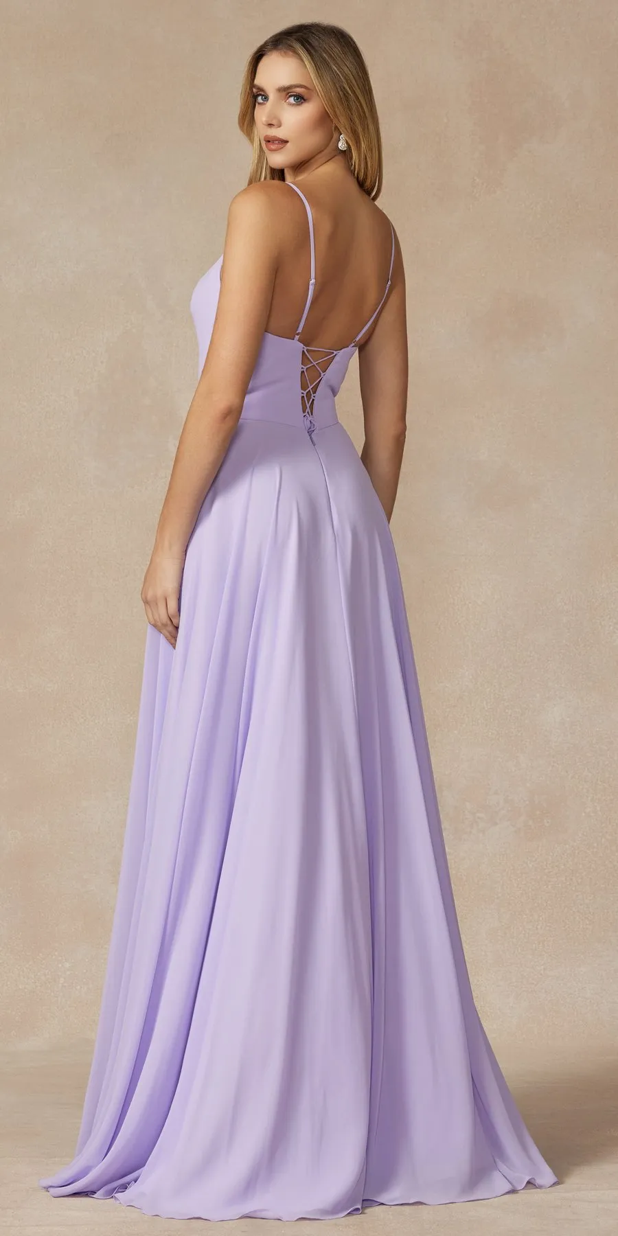 Juliet 263 Spaghetti Strap Long Formal Dress