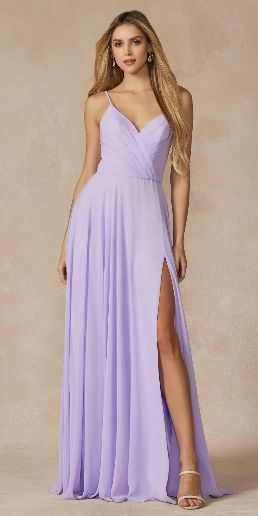 Juliet 263 Spaghetti Strap Long Formal Dress