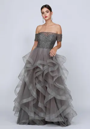 Juliet 395 Off-Shoulder Ruffled Quinceanera Dress