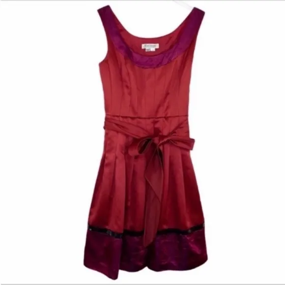 KAY UNGER sleeveless pleated formal dress 2