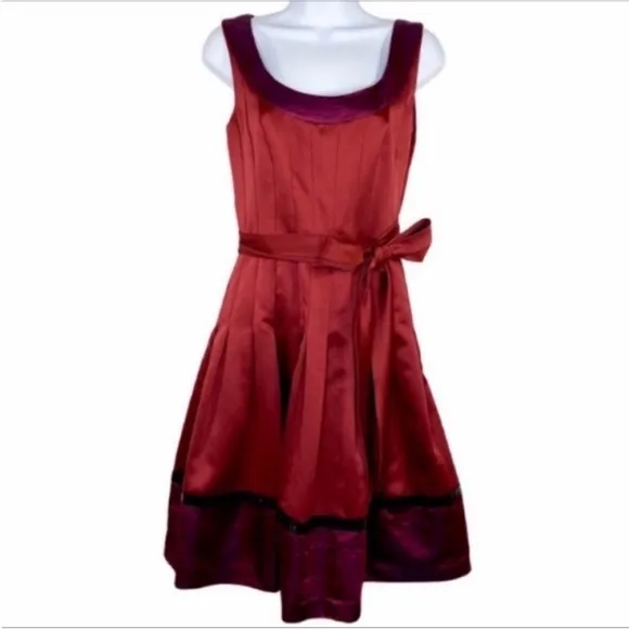 KAY UNGER sleeveless pleated formal dress 2