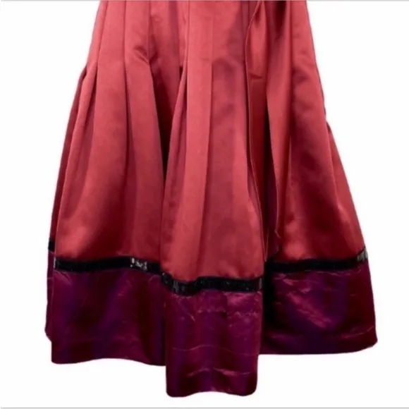 KAY UNGER sleeveless pleated formal dress 2