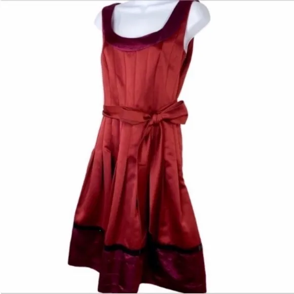 KAY UNGER sleeveless pleated formal dress 2