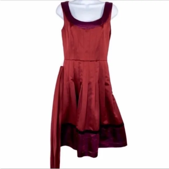 KAY UNGER sleeveless pleated formal dress 2