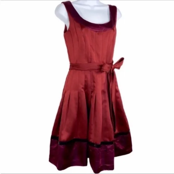 KAY UNGER sleeveless pleated formal dress 2