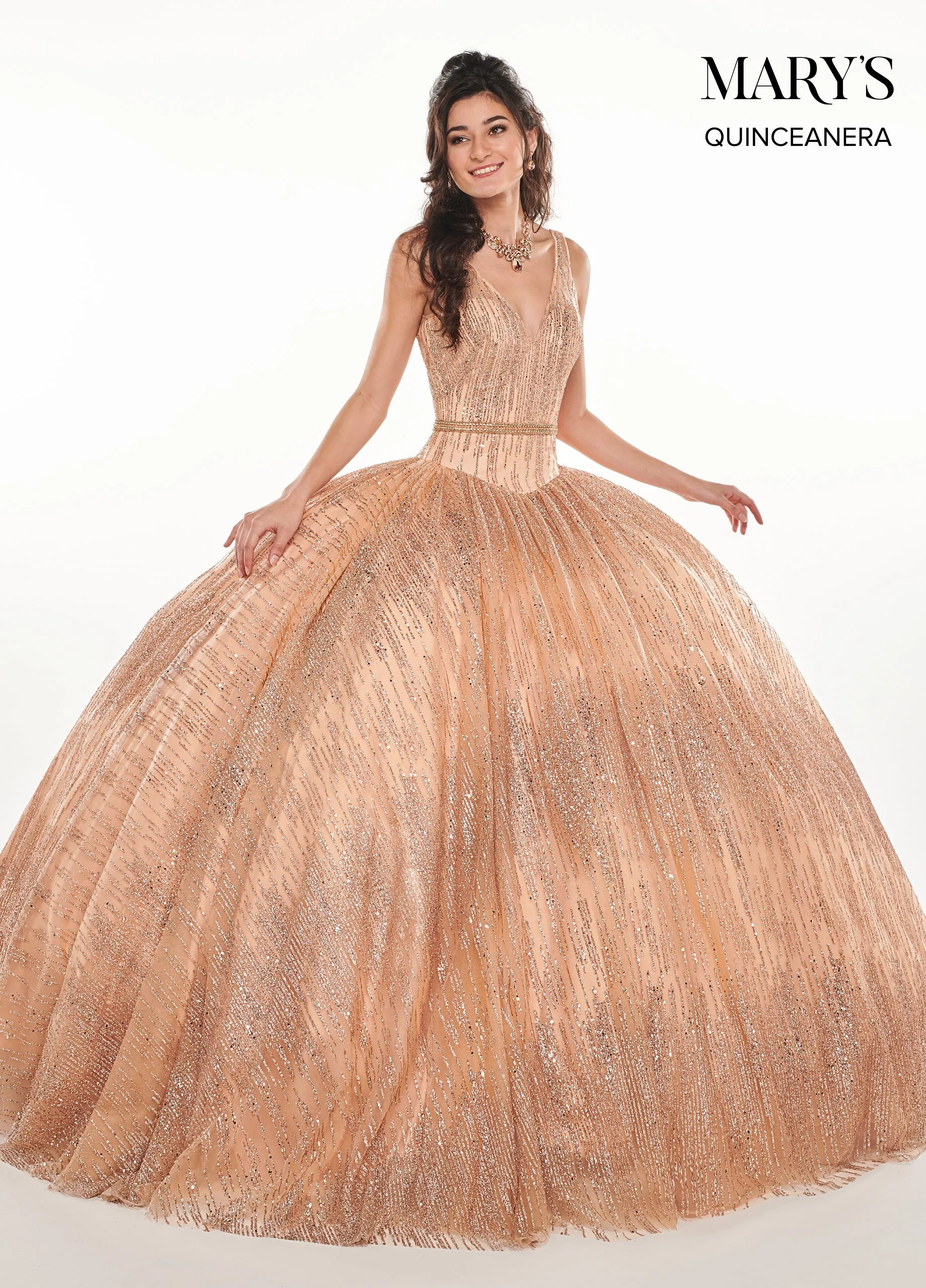 La Reina Glitter Tulle Ballgown