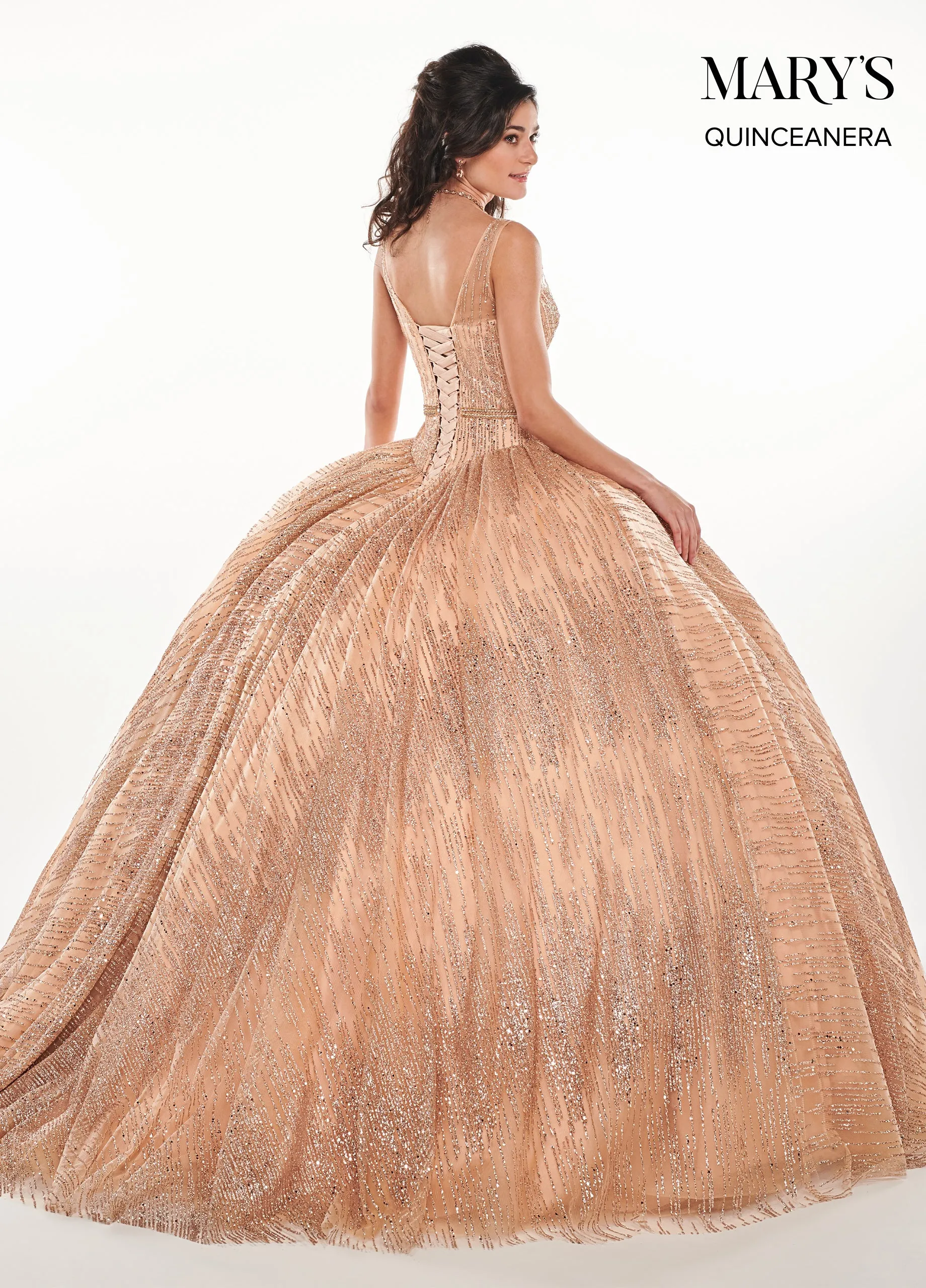 La Reina Glitter Tulle Ballgown
