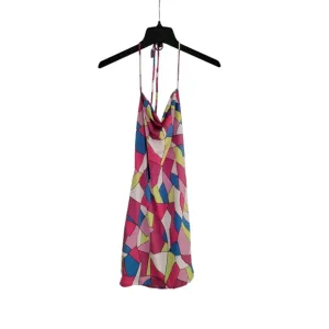 Lacausa Colorful Geometric Halter Dress
